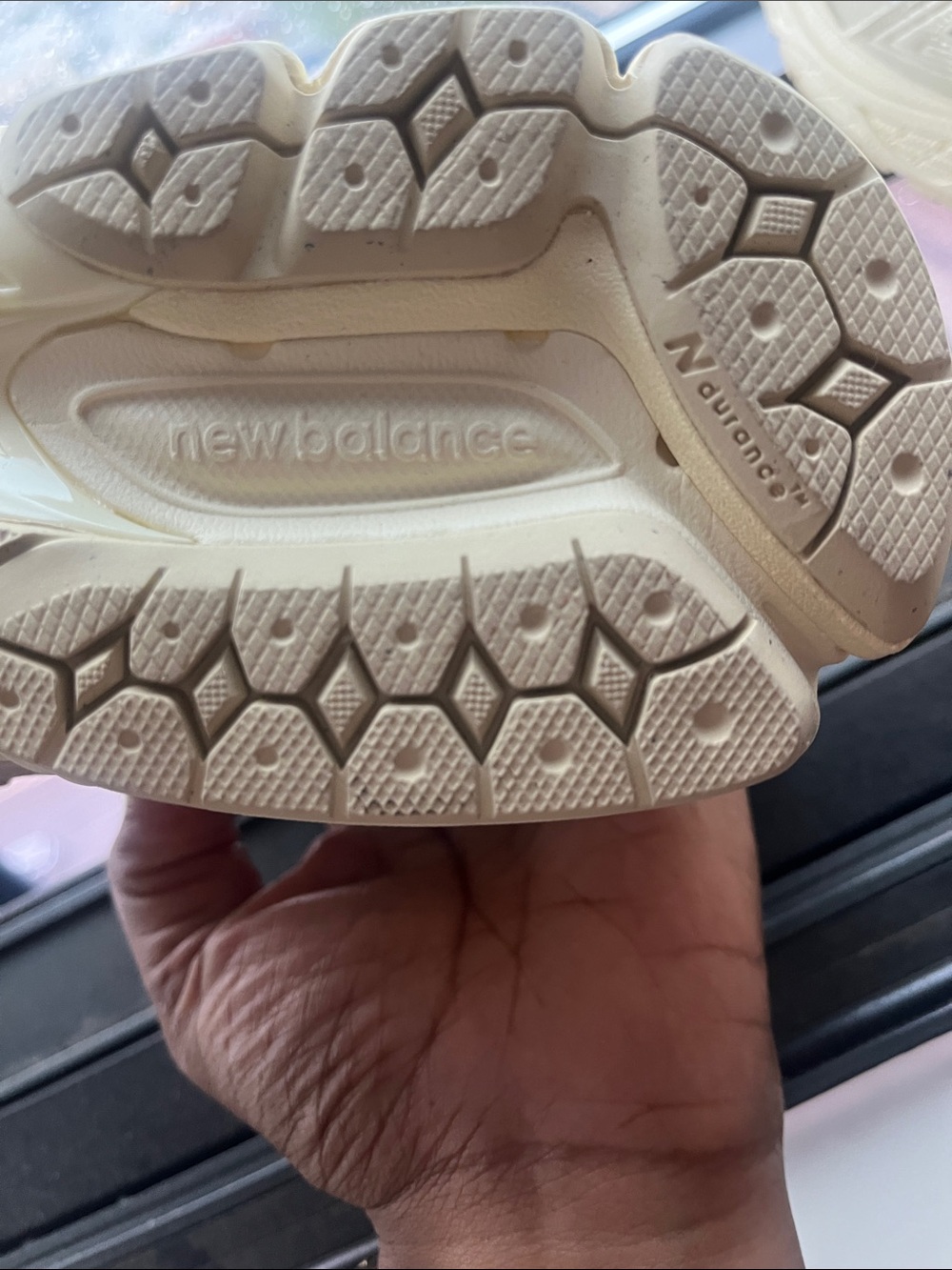 New Balance Women's Cream/Off-White Lace-Up Sneakers - Picture 4 of 6